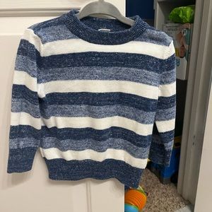 Blue and white striped baby gap sweater 12-18 months